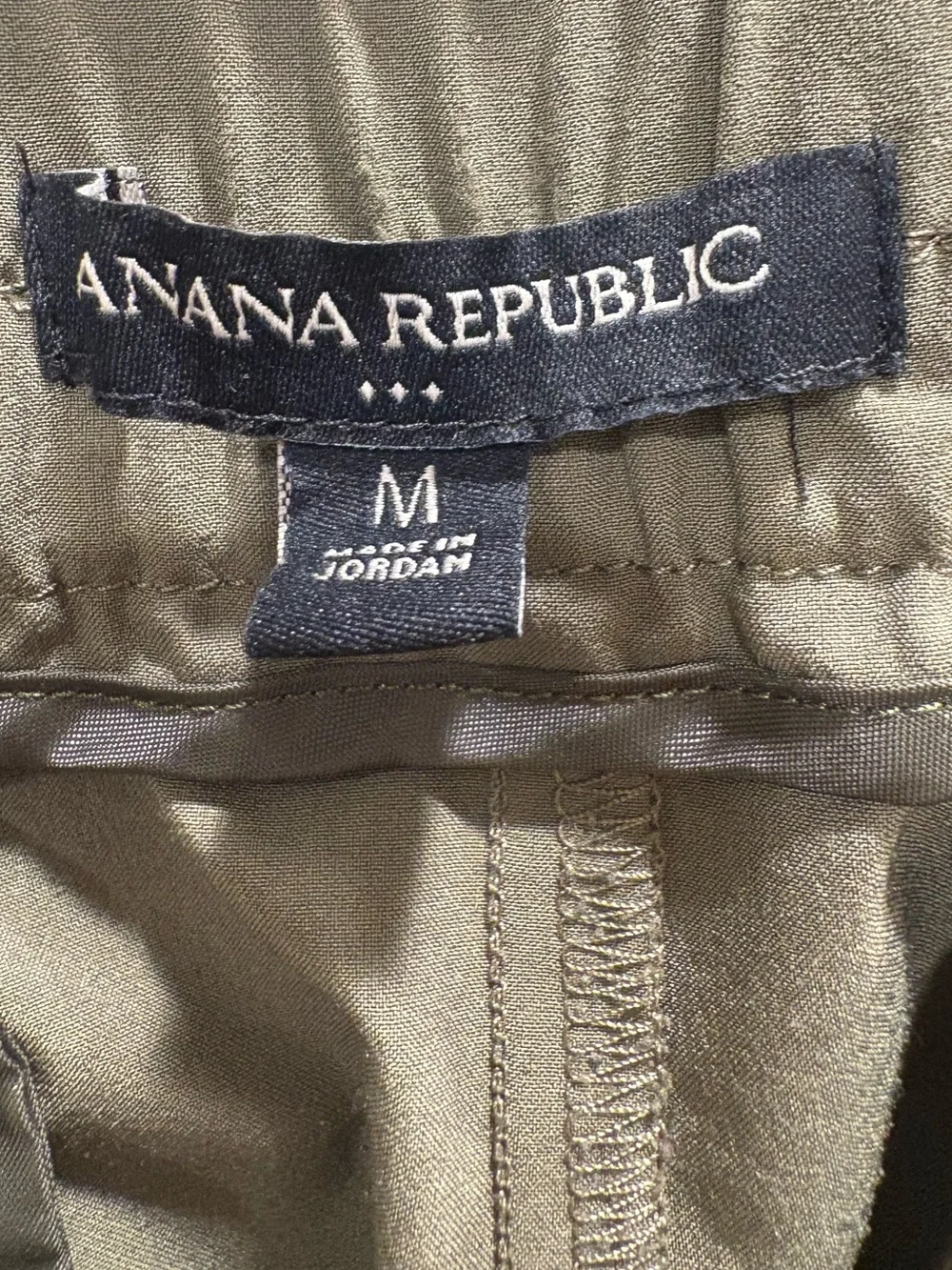 Banana Republic Factory AirStretch Tapered Ankle Pants Olive Green M